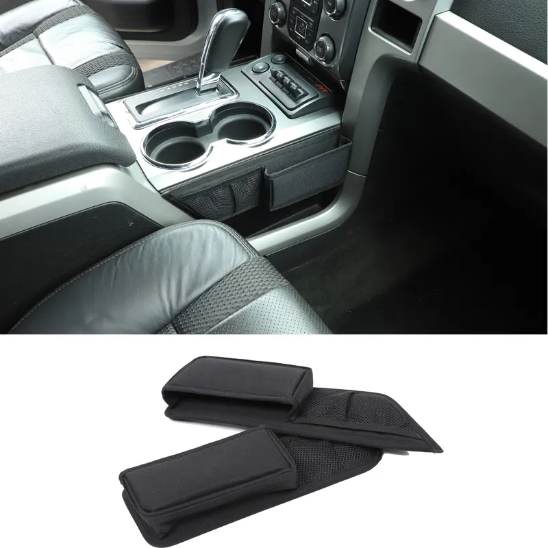 Car Gear Shift Storage Bag Black Oxford Cloth For Ford F150 Raptor 2009-2014 Interior Accessories