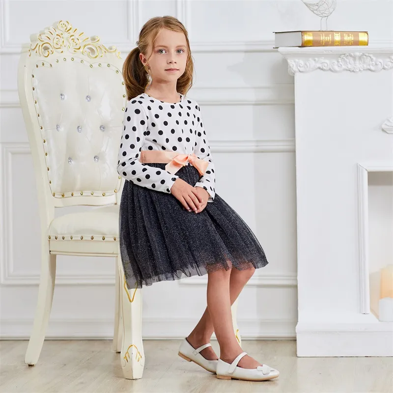Buy White Jacquard Polka Dot Dress For Girls by Fairies Forever Online at  Aza Fashions.