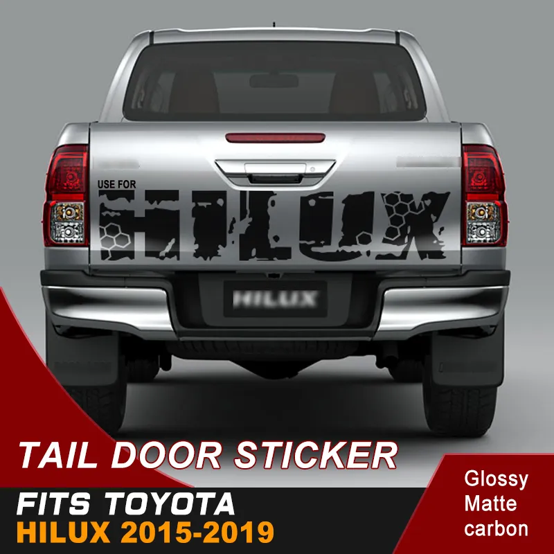 Toyota Hilux Rear Door Vinyl Decals Durable Graphic Stickers For