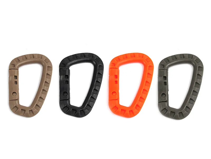 Großhandel Outdoor-Werkzeuge 1200 teile/los Kunststoff Nylon D-Ring Karabiner zum Aufhängen Haken Multifunktions-Schnellverschluss-Karabinerhaken aus Kunststoff