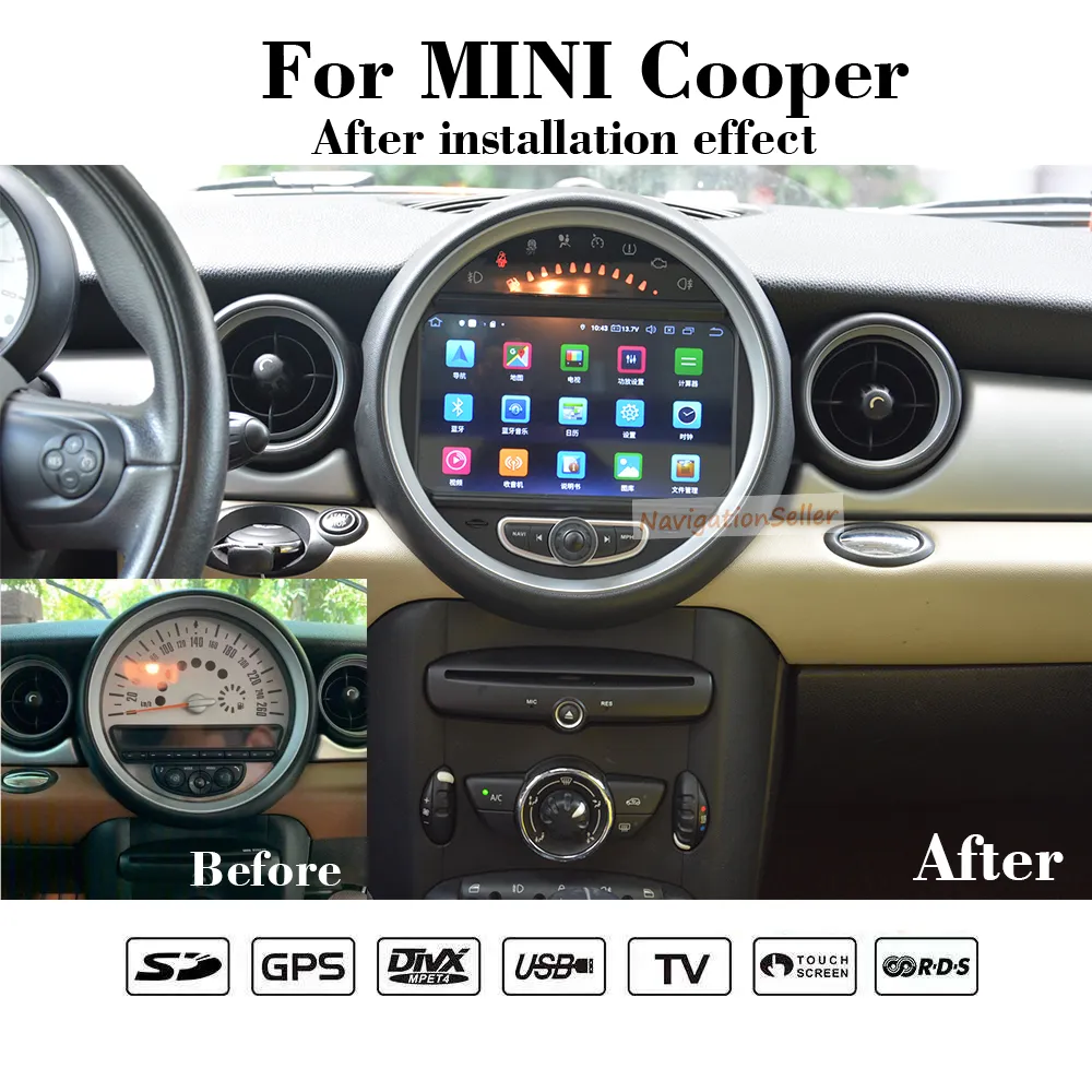 CarPlay DVD Player GPS Navigation For Mini Cooper 2007 2023 Aftermarket