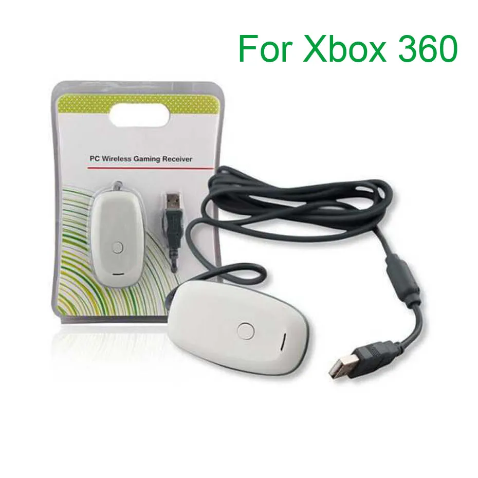 Trådlös spelmottagare Kabel för Microsoft Xbox 360 Controller Game USB-mottagare GamePad Adapter Support PC Windows