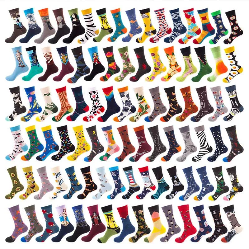 Fashion print socks Colorful flower women socks stockings fashoin women mens socks Hosiery gift