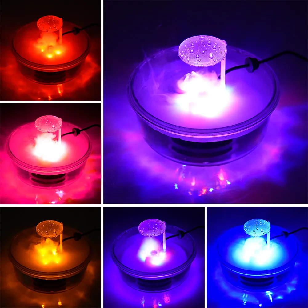 Halloween witch pot fog machine lighting atomizer lamp plastic color changing atmosphere lamp scene layout DIY Halloween decoration lighting