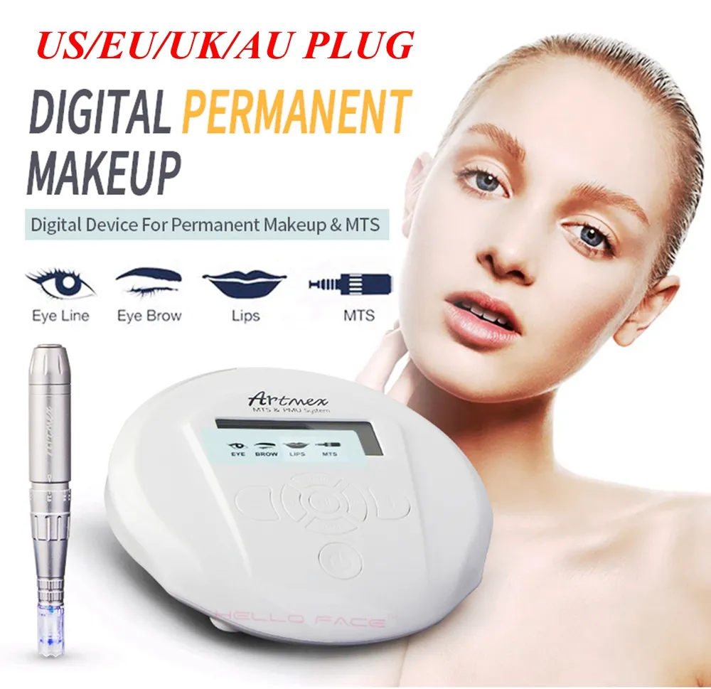 Expédition rapide DHL!!! Artmex V6 Machine de maquillage semi-permanente professionnelle Kits de tatouage Système MTS PMU Derma Pen Stylo de tatouage pour les lèvres des sourcils