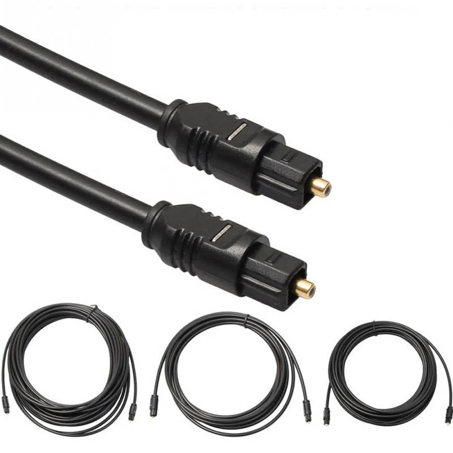 Câble Audio optique numérique Toslink plaqué or 1m 1.5m 2m 3 m 10m SPDIF MD câbles AUX plaqués DVD