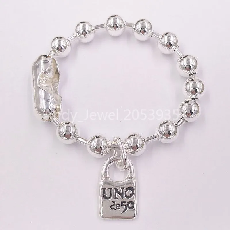 Authentieke Armband Sneeuwvlok Vriendschap Armbanden UNO de 50 Plated Sieraden Past Europese Stijl Gift PUL1215MTL000