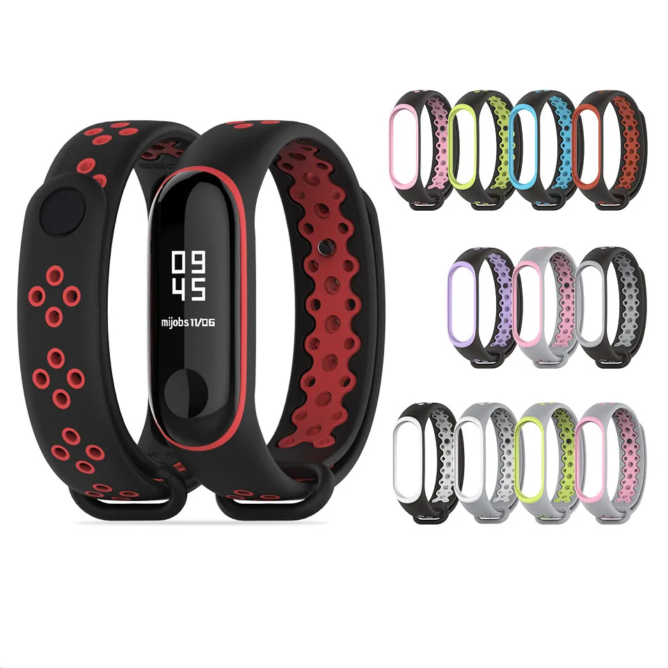 2020 nouveau Bracelet de montre pour Xiaomi mi band 3/4 montre ceinture Sport Bracelet pour MI band 3 4 montre intelligente Bracelet en Silicone pour mi band 3 4