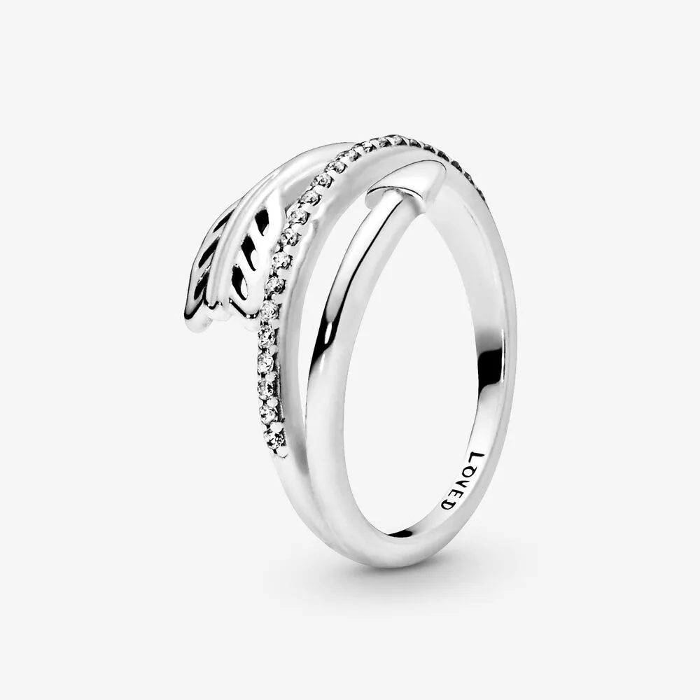 New Brand 100% 925 Sterling Silver Wrap-Around Arrow Ring For Women Wedding & Engagement Rings Fashion Jewelry Free Shipping