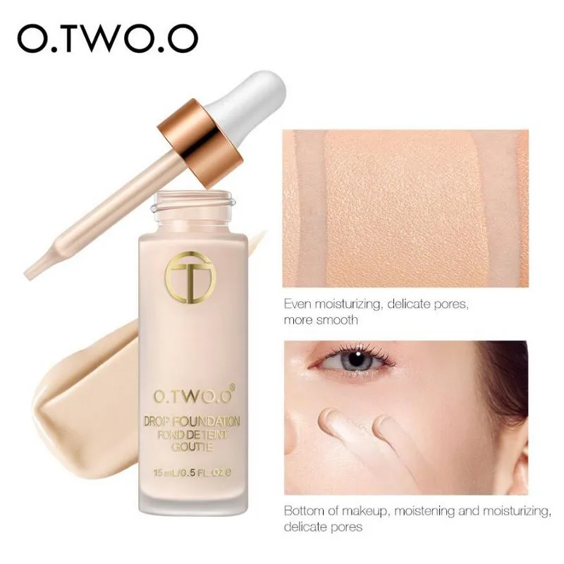 O.TWO.O Liquid Foundation, professionelles Make-up, ölfrei, vollständig deckender Concealer, langlebige flüssige Foundation-Kosmetik