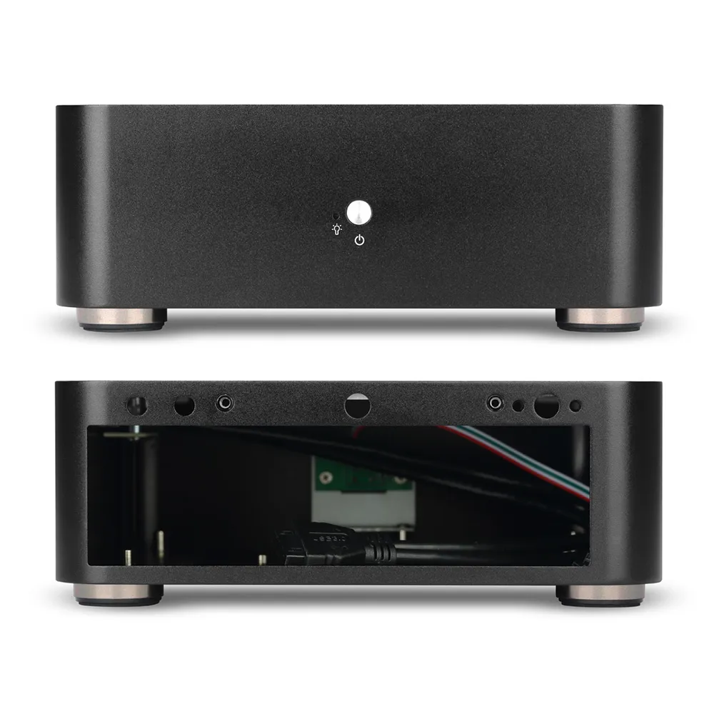 Alumínio Mini ITX Computer Case PC Chassis HTPC USB 30 Com Fonte De ...