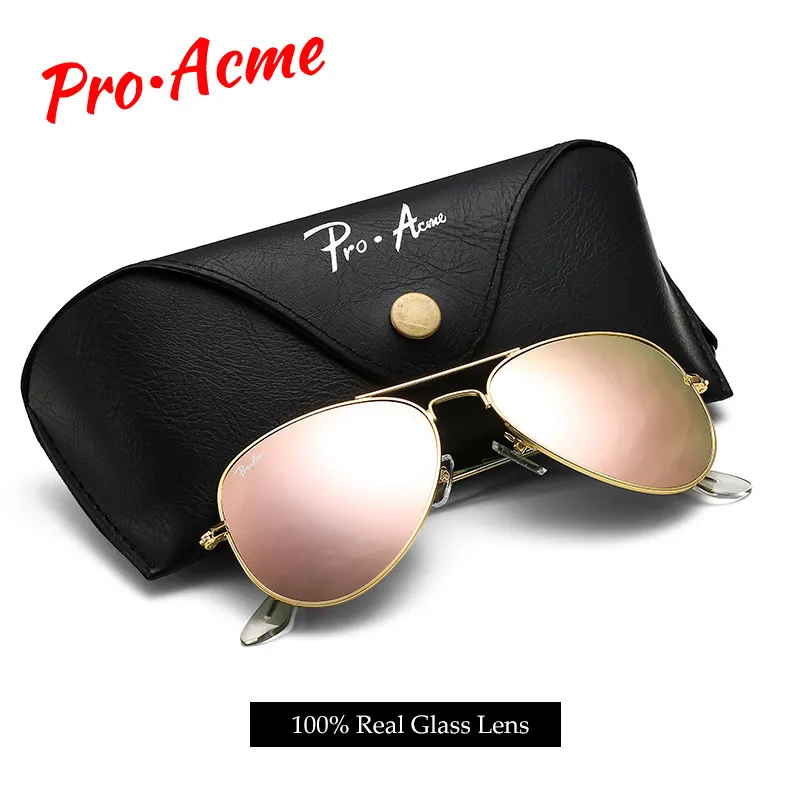Pro Acme Brand Classic Pilot Sunglasses For Men Women Metal Frame 100 Real  Glass Lens 55mm PA0325 Cl2009207575850 From Cycvaporstore, $39.16