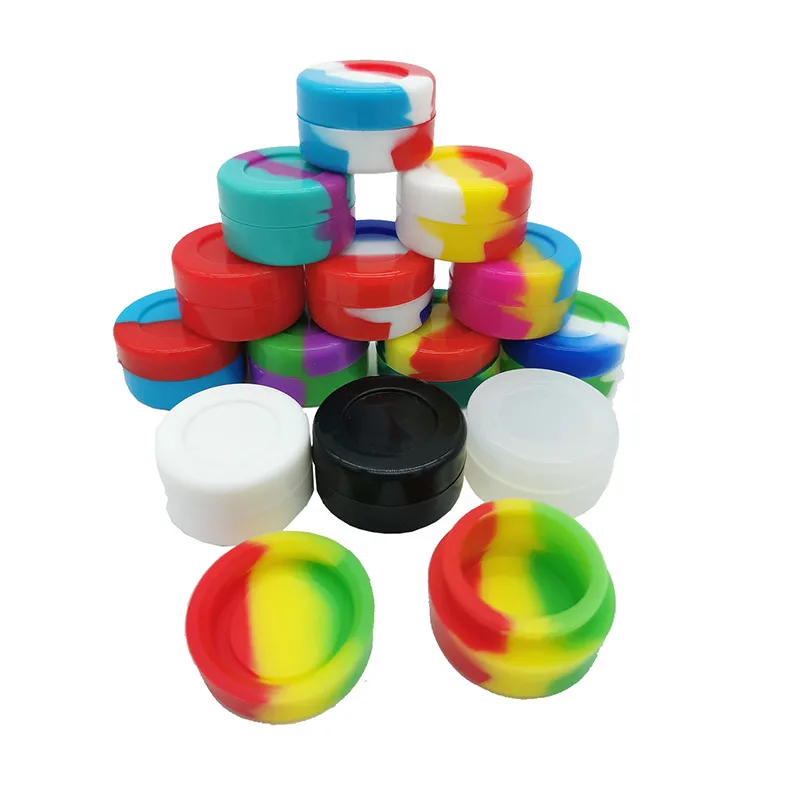 5ml Nonstick wax containers silicone box silicon container food grade jars dab tool storage jar oil holder