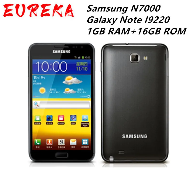 Yenilenmiş Unlocked Samsung N7000 Galaxy Note I9220 8MP 1GB RAM + 16 GB ROM 3G WCDMA 2500 mAh Akıllı Telefon