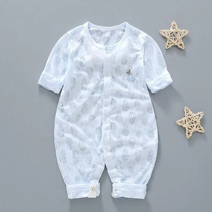 New Summer Baby Girls Rompers Designer Kids Fashion O-neck Short Sleeve Jumpsuits Infant Girls Cotton Romper Boy Clothing