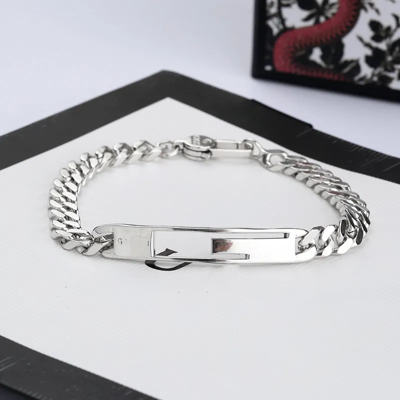 New Classic Letter Bracelet for Unisex Top Quality Silver Plated Bracelet Personality Charm Bracelet Fashion Jewelry Supply