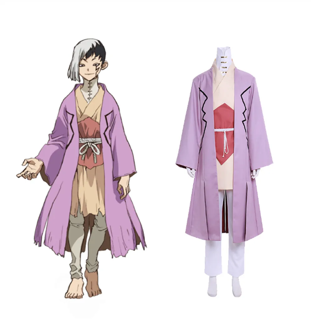 Anime Dr.stone Asagiri Gen Cosplay Costume Outfit Fato de Halloween Feito