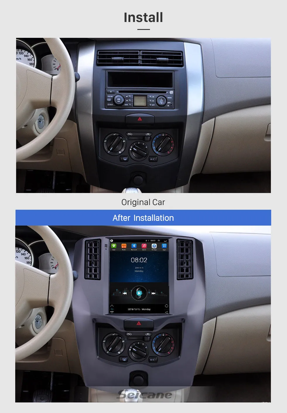 9.7 inch Android 9.1 GPS Navigation Radio for 2008-2015 Nissan Livina with Touchscreen Bluetooth USB WIFI support Carplay