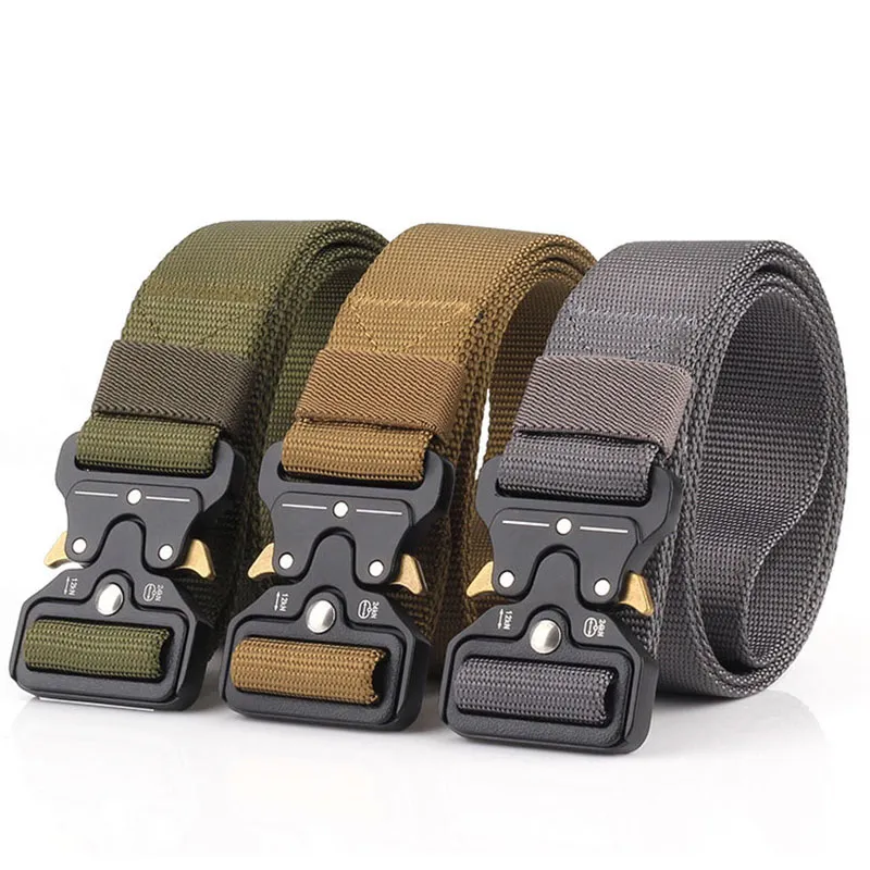 Groothandel tactische accessoires, 50 stks/partij buiten 3,8 cm tactische taille riem nylon verstelbare trainingsgordel aangepaste logo hoge kwaliteit