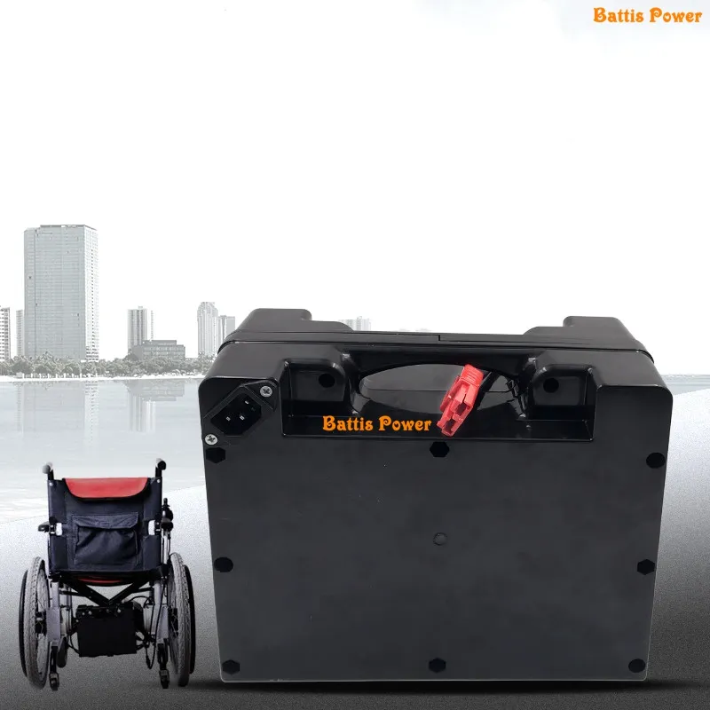 Portable 24V 50Ah Lithium Li Ion Battery Pack With BMS For Folding