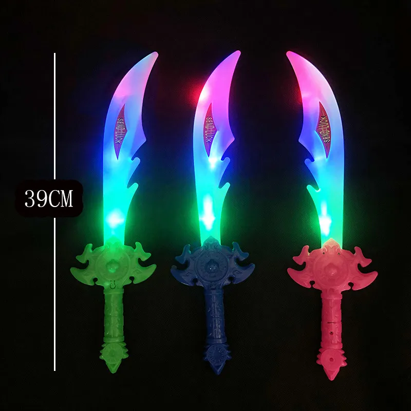 Lumière Épée Avec Fourreau LED Jouets Arme Enfants Sagesse Swords