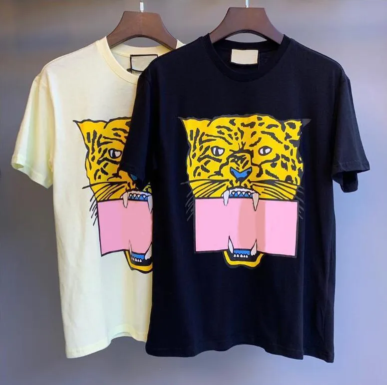 Лето T Рубашка мужская женщин Tshirts буквами животных Printted конструктора с коротким рукавом Lady футболочку Casual Tops одежды 2 цвета M-2XL