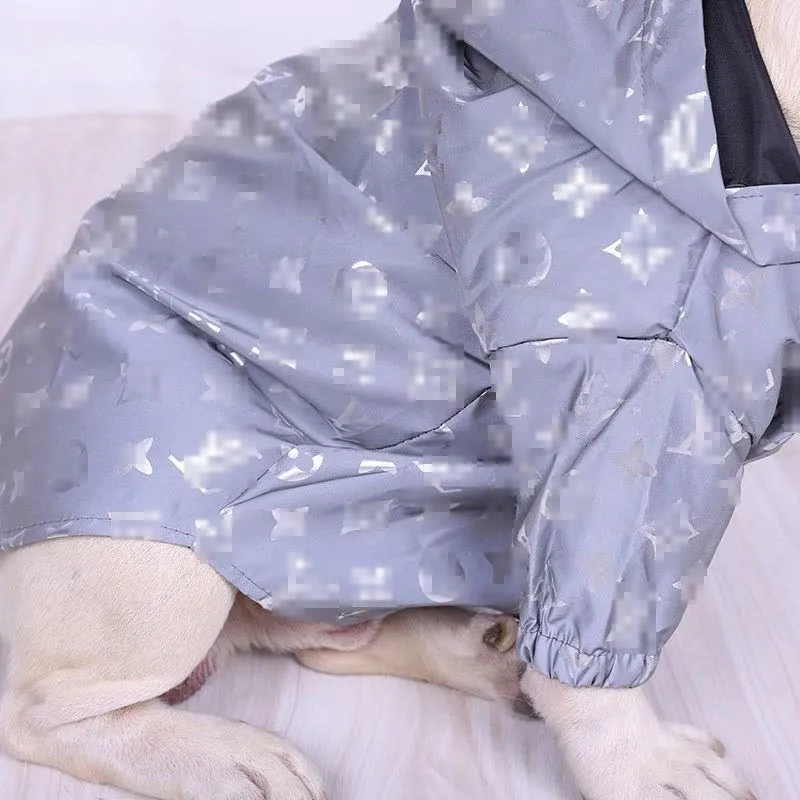 Riflettente Pet Jackets Fashion Letters Windproof Dog Cat Coats Charm Bichon Teddy Corgi Bulldog Poodle Schnauzer Puppy Hoodies