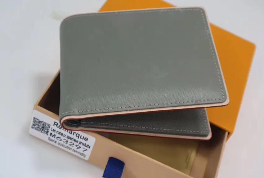 Portefeuilles de fleurs imprimés de qualité supérieure pour hommes porte-carte d'identité de conception de mode portefeuille Ultra mince en cuir véritable avec boîte M63297