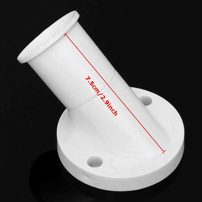 E27 Socket Adapter 45 Tilt Screw Bulb Base Wall Socket Converter for Garden Lamp Holder AC 250V 6A Black Durable