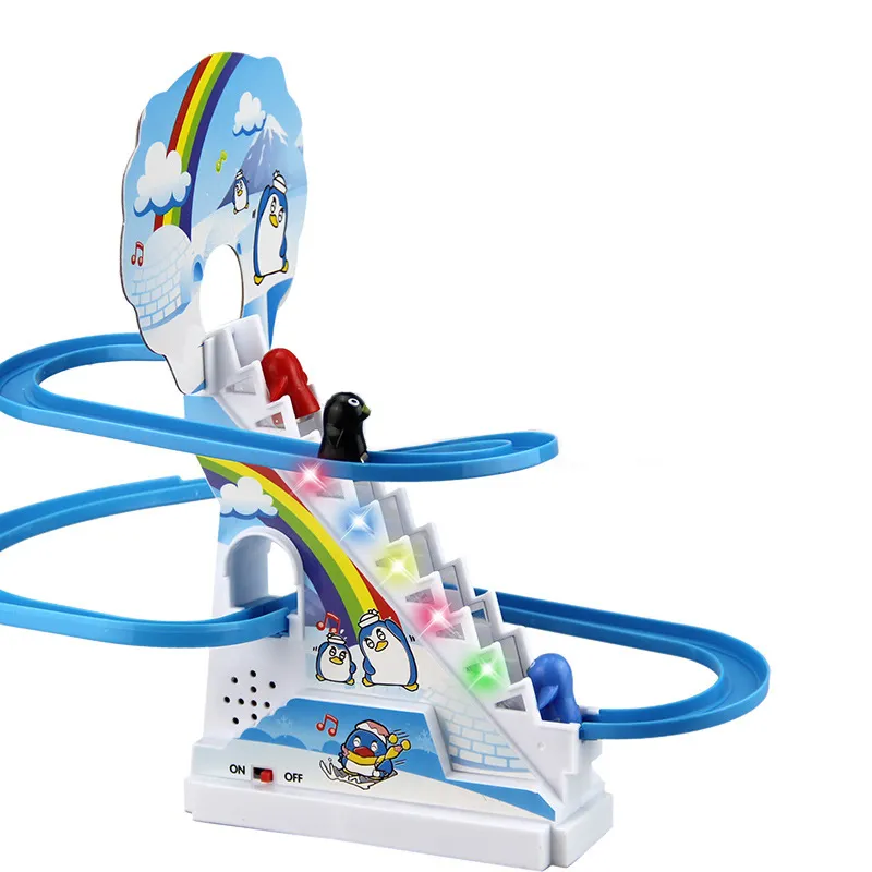 Funny Penguin Climbing Stairs Music Toys For Children Parent Child