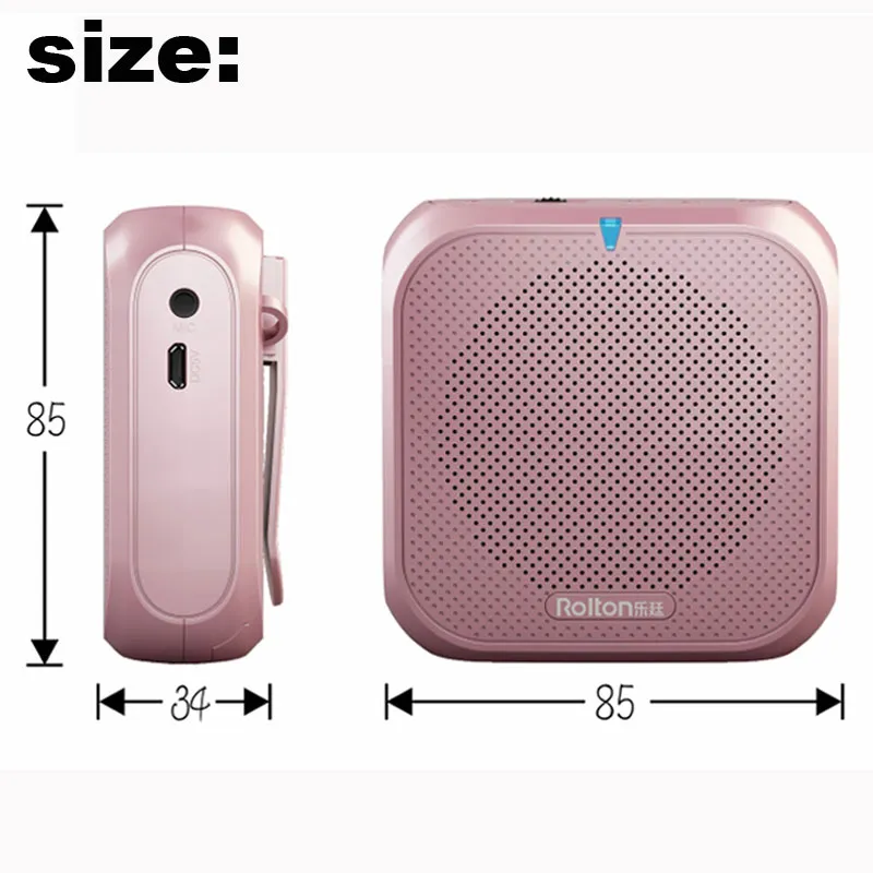 Livraison gratuite Amplificateur de voix portable Amplificateur de mégaphone avec microphone filaire Haut-parleur Haut-parleur Radio FM MP3 Formation des enseignants