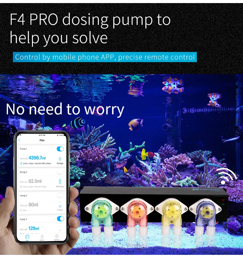 Kamoer F4 PRO WiFi Peristaltic Dosing Pump Marine Coral Reef Aquarium