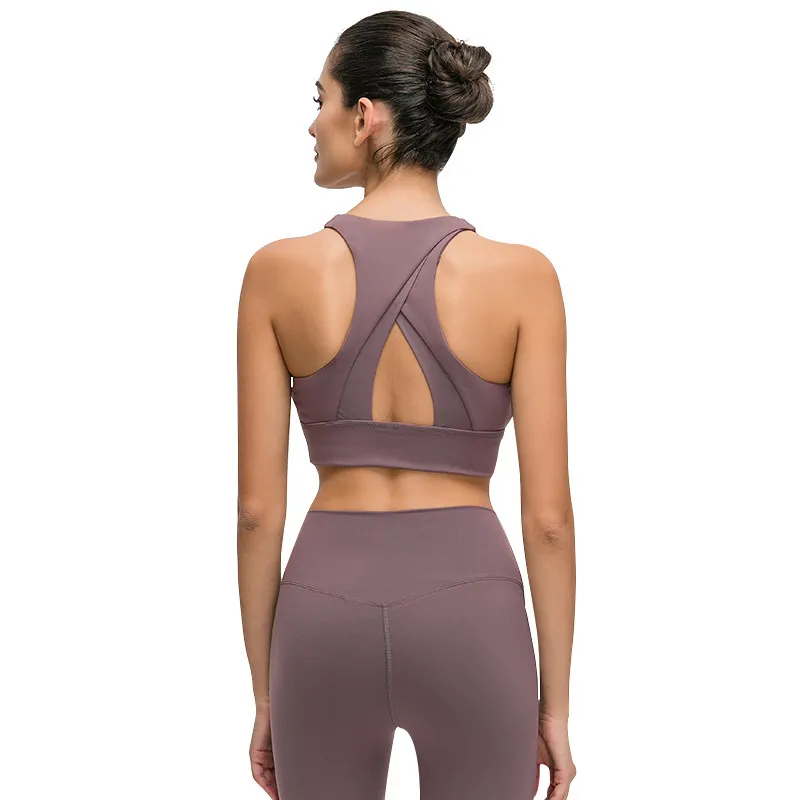 sutiã esportivo lu yoga brocado de dupla face suporte fitness cueca beleza coração corrida costas treino atlético à prova de choque roupas de coleta