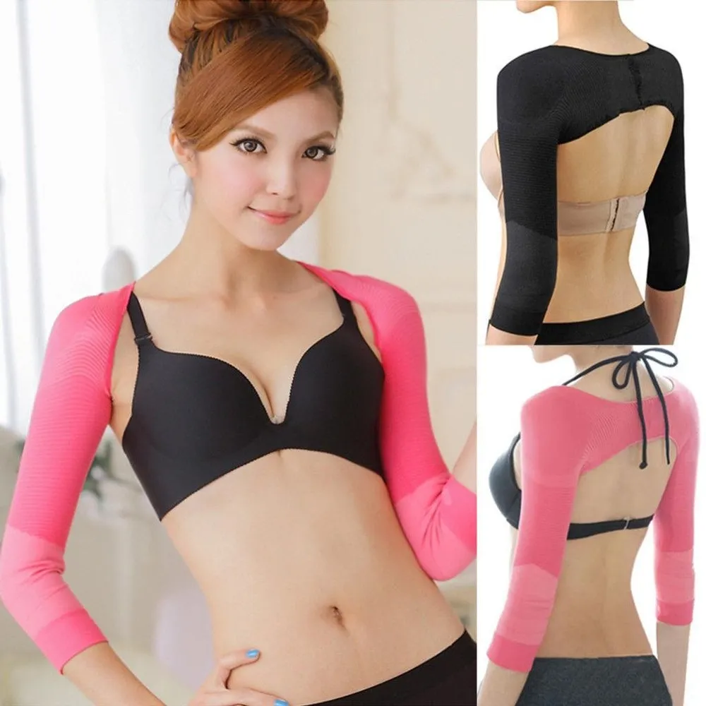 Women Shapewear Long Sleeve Short Sport Top Mujeres Fajas Body Arm Push