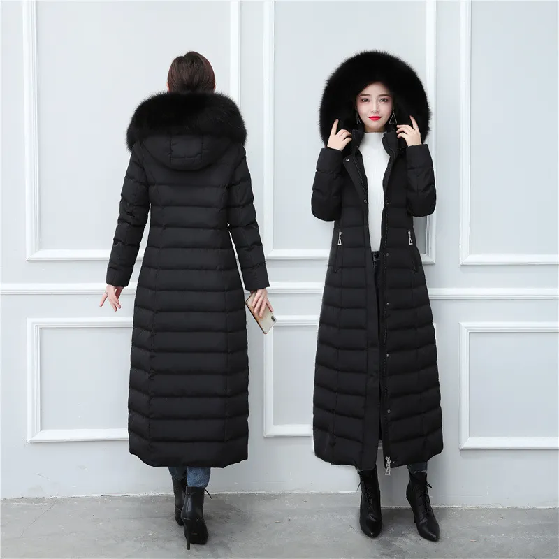 Extra long down winter coat sale