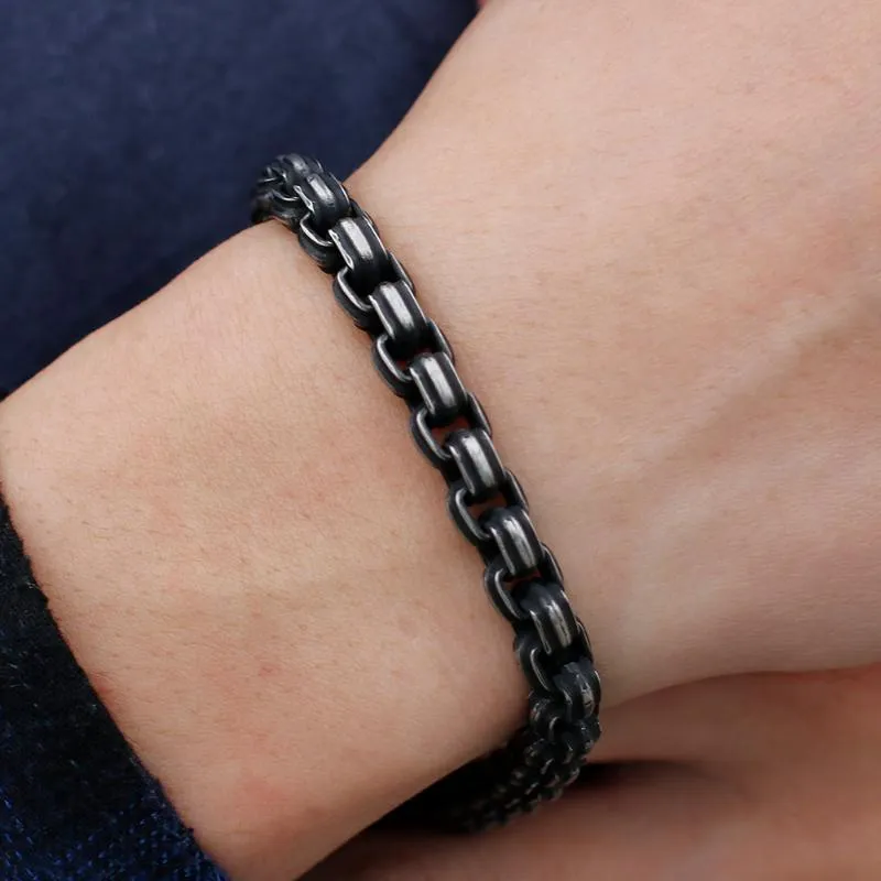 Heren Vriendschapsarmbanden 2022 Goud Zwart Roestvrij Staal Voor Mannen Vrienden Armband Klassieke SieradenLink Chain LinkLink Link2442