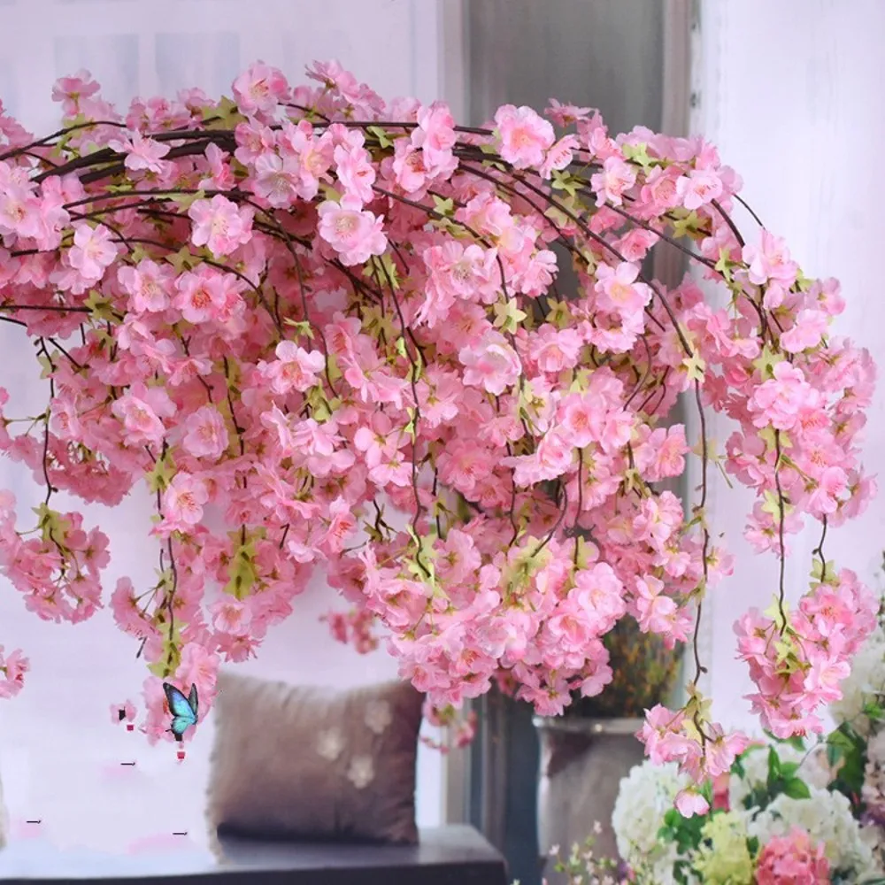 Anello aperto ramo di fiori di pesco rosa sale