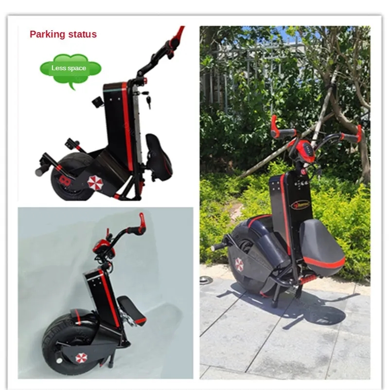 Electric Scooter 1500W One Wheel Self-balancing Scooter Motorcycle Seat 110KM 60V Electric Monowheel Scooter 18 Inch Wide Wheel (21)