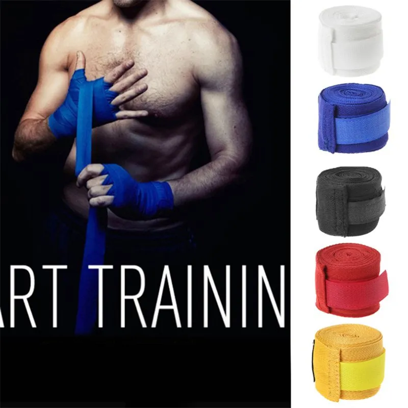 1 paia/2 pezzi nuovi sport cinturino in cotone fasciatura da boxe Sanda guanti per mani avvolge bambini uomo donna guantoni da boxe guantoni da allenamento tailandesi