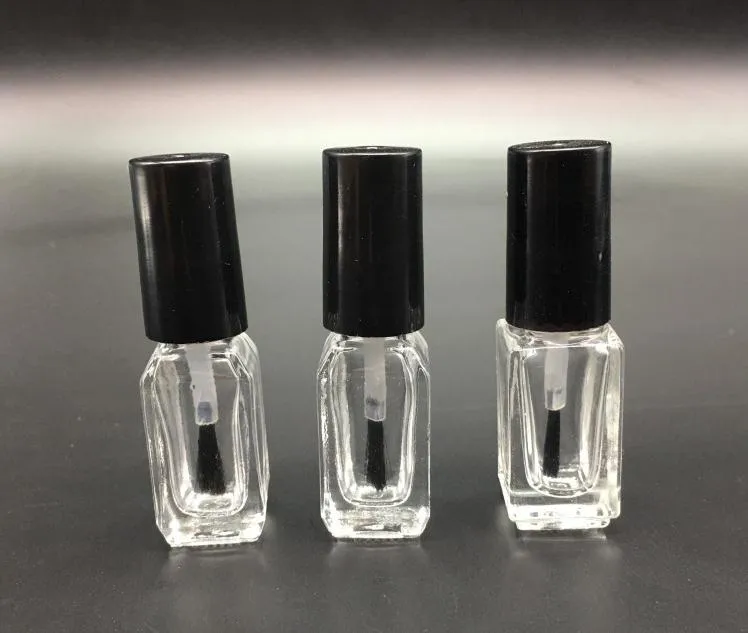 Bottiglia vuota di smalto per unghie all'ingrosso da 5 ml 1000 pezzi / lotto per imballaggi cosmetici Bottiglie per unghie Bottiglia di vetro vuota con pennello SN4596