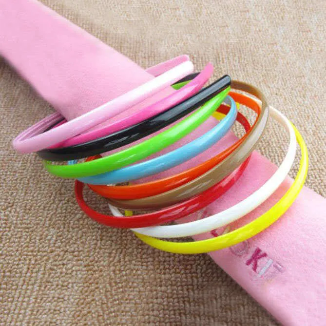 Epecket DHL free ship Fashionable candy color thin hair band, plastic acrylic hairpin DATG007 Hair Jewelry Headbands