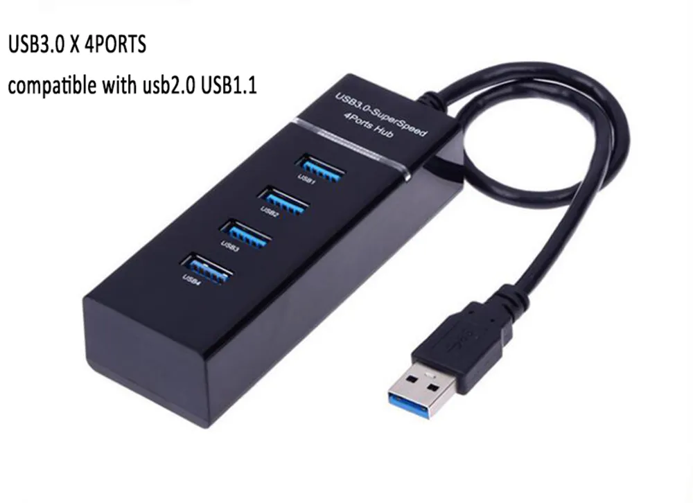 USB3.0 Hub 4Port Expander Multi USB Typ C Splitter 2.0 Hab 3 Hub 3.0 Flera USB3.0 med kortläsare för PC MacBook