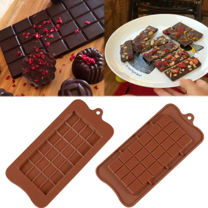 Sugar Bake Mould 24 Grid Square Chocolate Mold Bar Block Ice Silicone Cake  Candy 