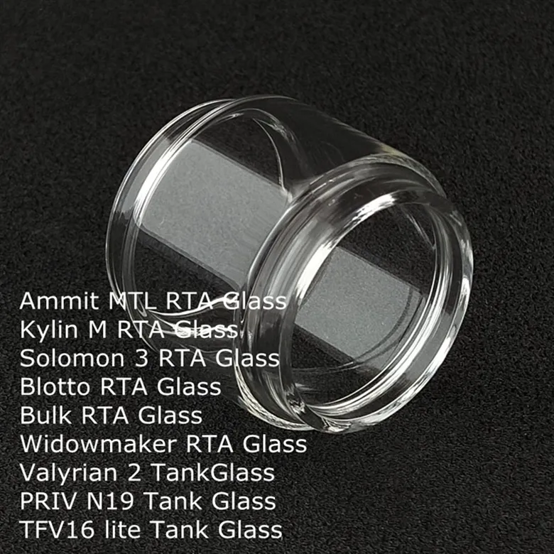 지방 탱크 DHL 라이트 암 무트 MTL 기린 M 솔로몬 3 블로 토 대량 위도우 RTA Valyrian 2 II PRIV N19 TFV16에 대한 교체 전구 유리 튜브를 확장