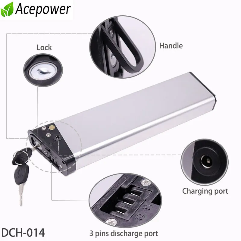 Acepower 36V Electric Bike Battery 7Ah 7.5Ah 10.5Ah Ingebouwde DCH 014 4088325 mm Vouwen E Bike Battery