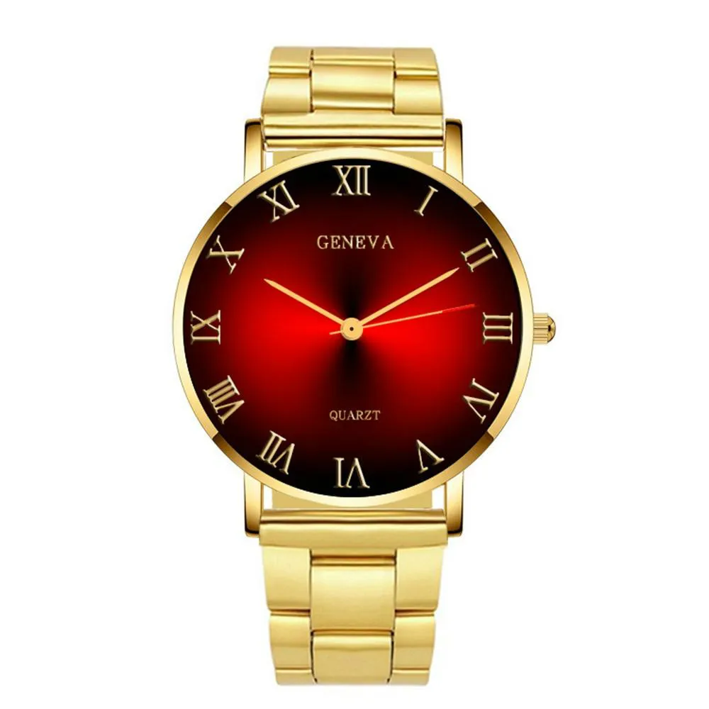 Großhandel Mode Mens Roma Intercolor Doppelfarben Zifferblatt Schwarz Relojes Business Legierung Quartz Uhren Neue Männliche Casual Uhren