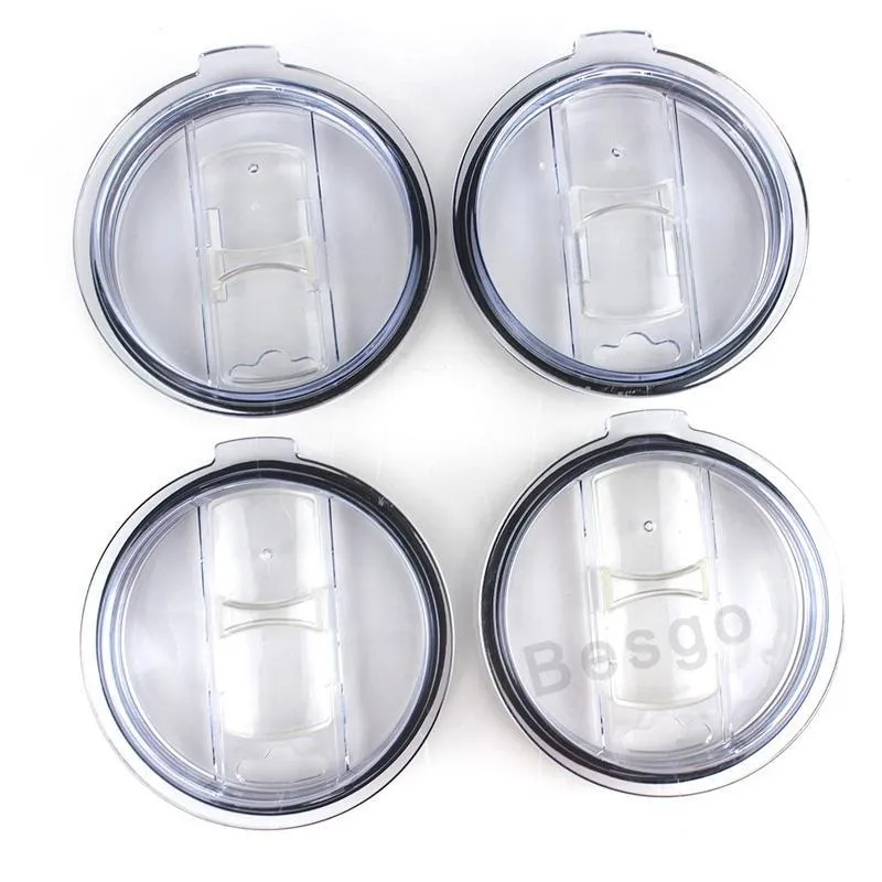 20oz 30oz Clear Mug Lid Cups Lid Transparent Mugs Lids Cover Cars Beer Mug Splash Spill Proof Covers Waterproof Sealing Cover DBC BH2726