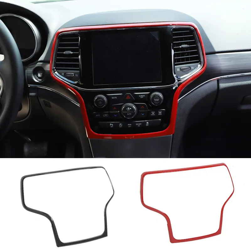 ABS Auto Dashboard Navigation Abdeckung Dekoration Trim Für Jeep Grand Cherokee 2014 UP Auto Innen Zubehör