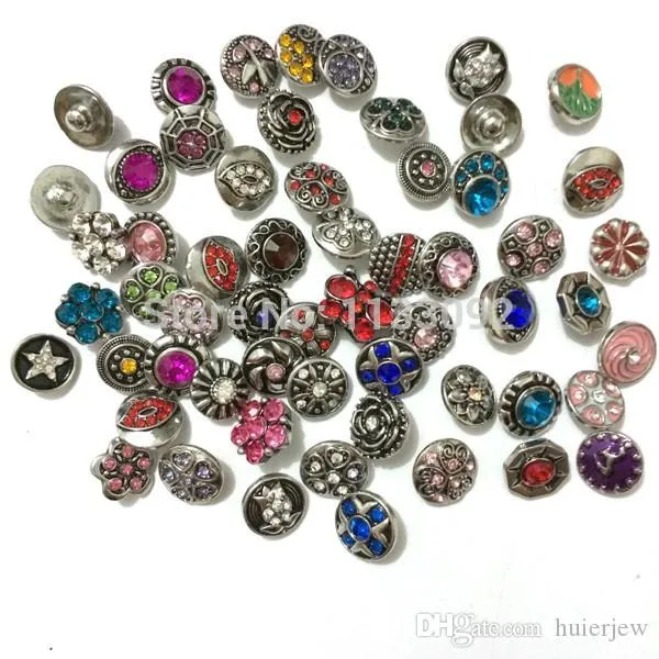 Charms Bracelets wholesale Mix styles Metal Snap Charm Fit Bracelets NOOSA Snap Jewelry