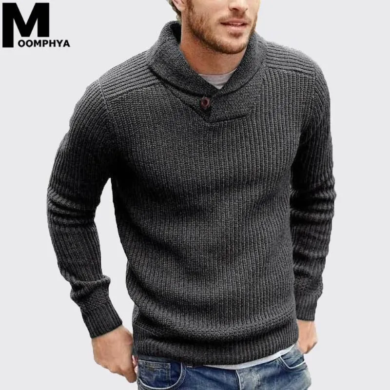 2020 Cuello De La Capucha De Punto De Los Hombres Jersey De Invierno Suéter Manga Larga Sueter Hombre Elegante Homme Tirón Masculino De 34,68 € |